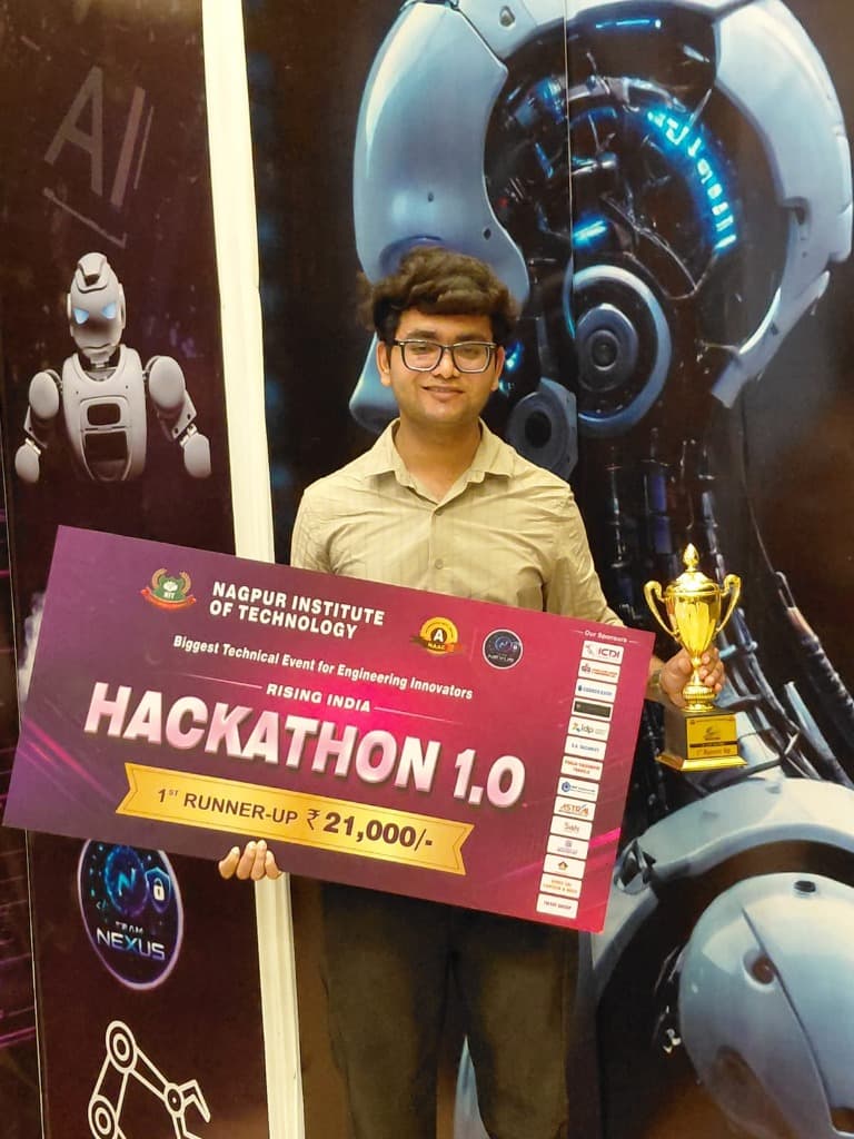 Hackathon 1.0 — 1st Runner Up at Nagpur Institute of Technology