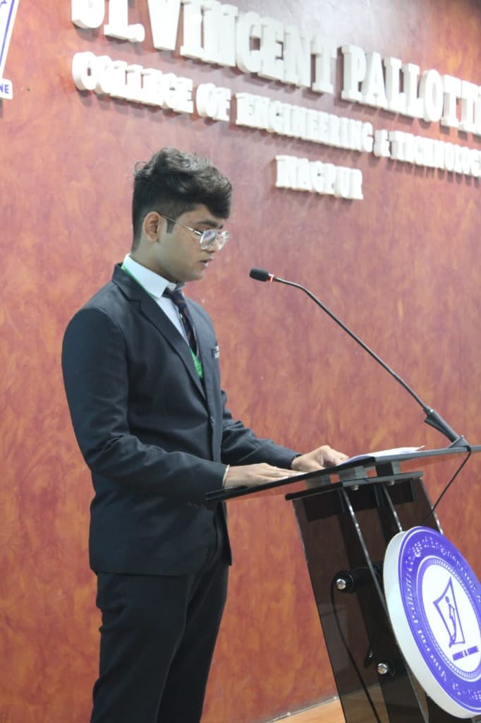Addressing as CSI President at St. Vincent Pallotti College of Engineering & Technology